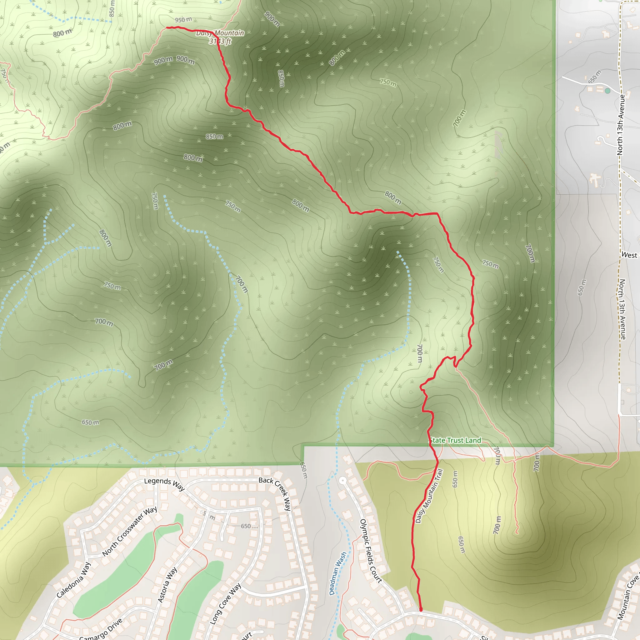 Daisy Mountain Trail mobile static map