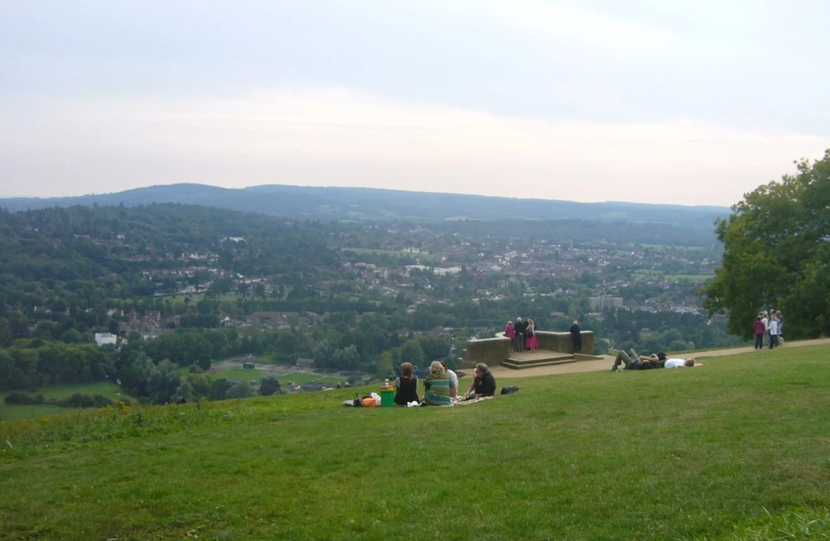 An image depicting the trail Box Hill Country Park Loop and its surrounding area.
