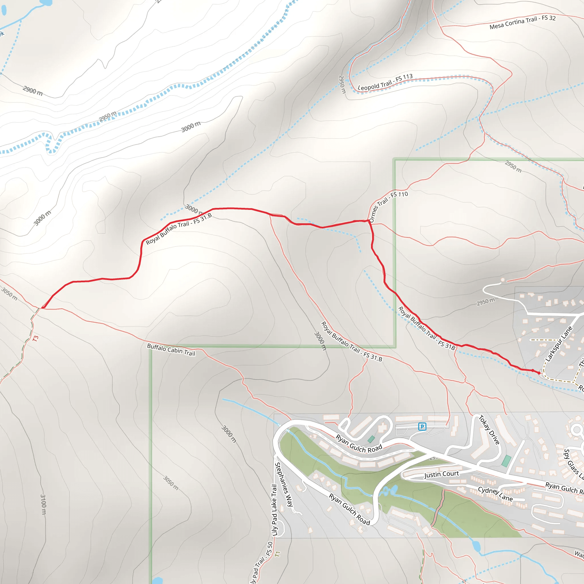 Royal Buffalo Trail mobile static map