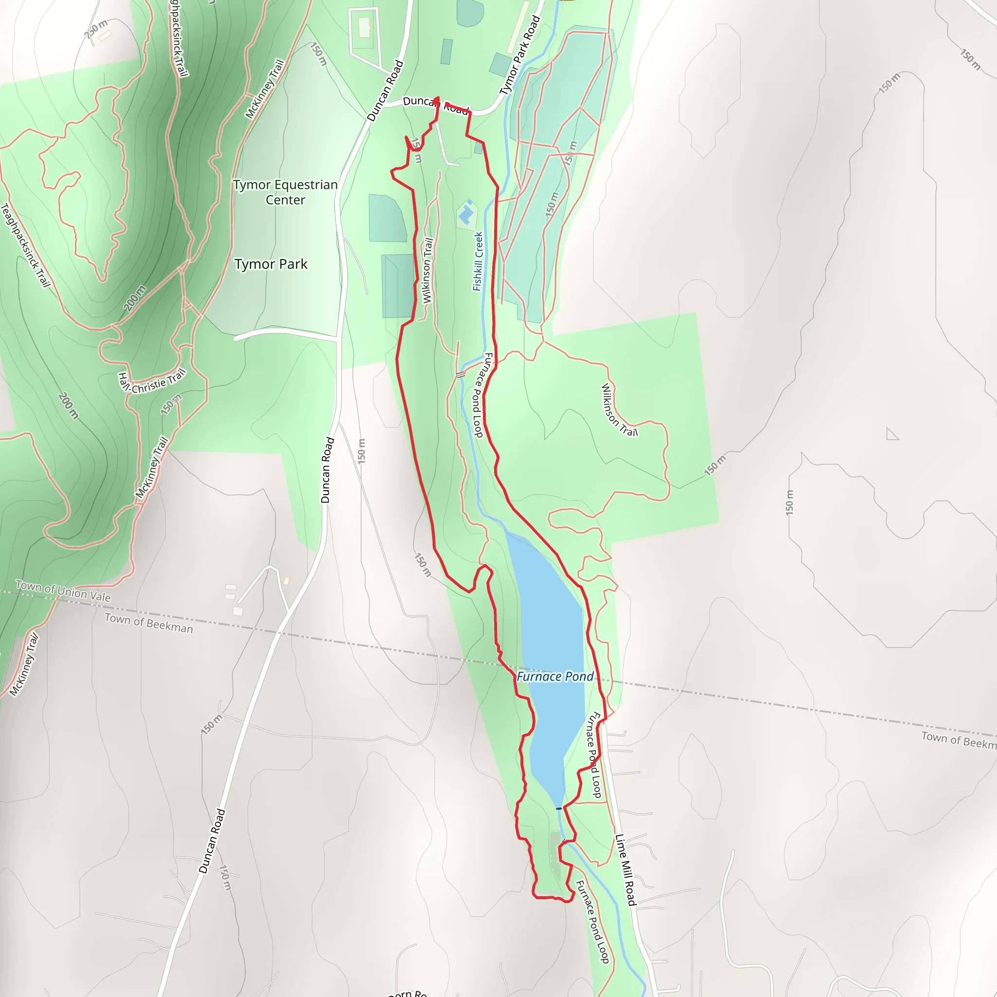 Furnace Pond Loop Trail mobile static map