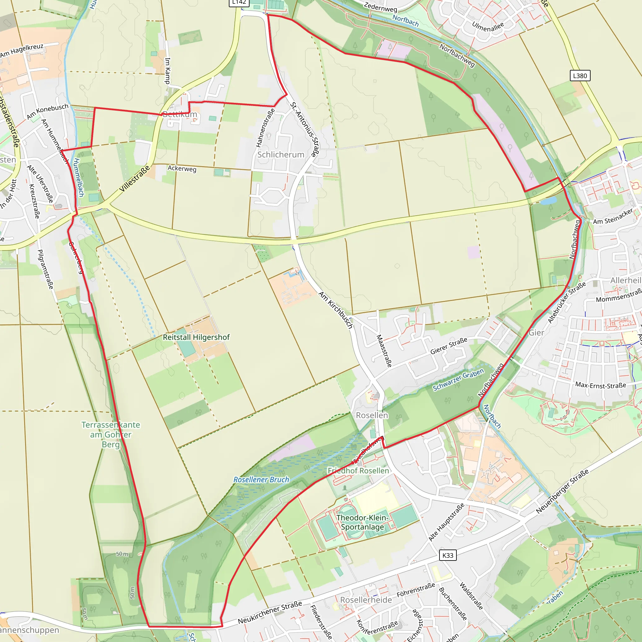 Wiesenweg Loop mobile static map
