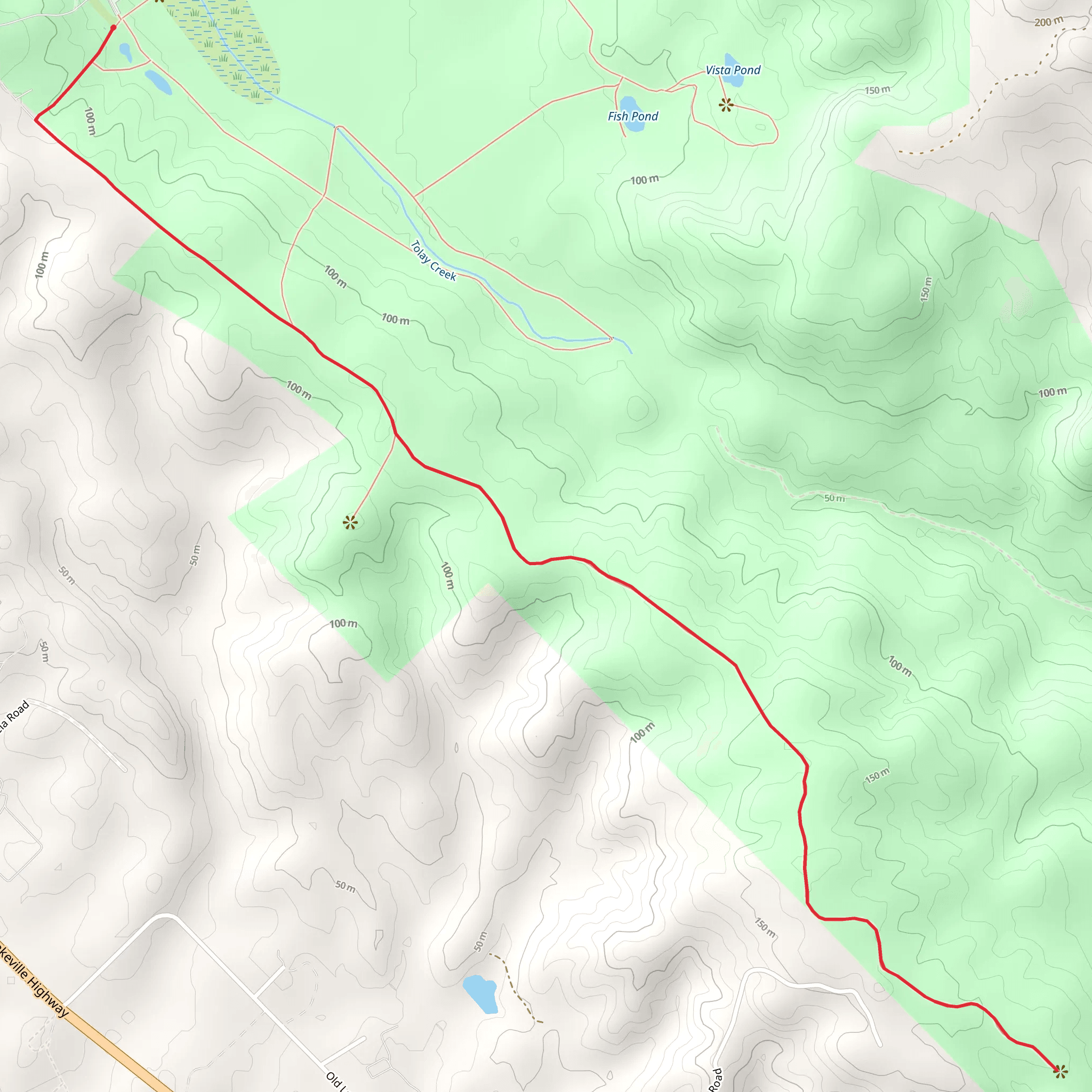 Cardoza Road and West Ridge Trail mobile static map