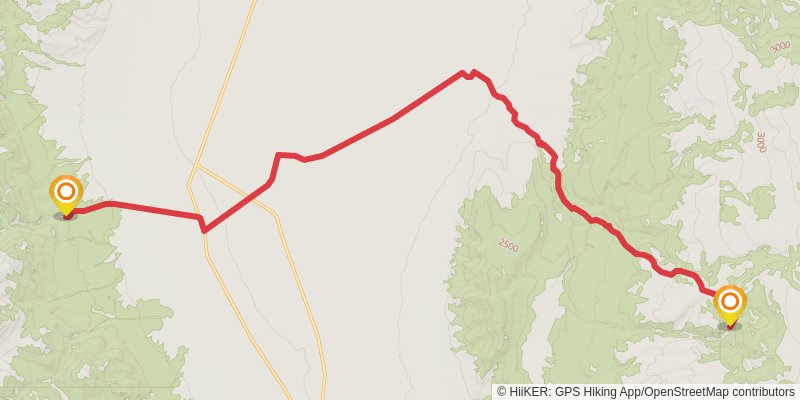 American Discovery Trail North Route stage 334 Map