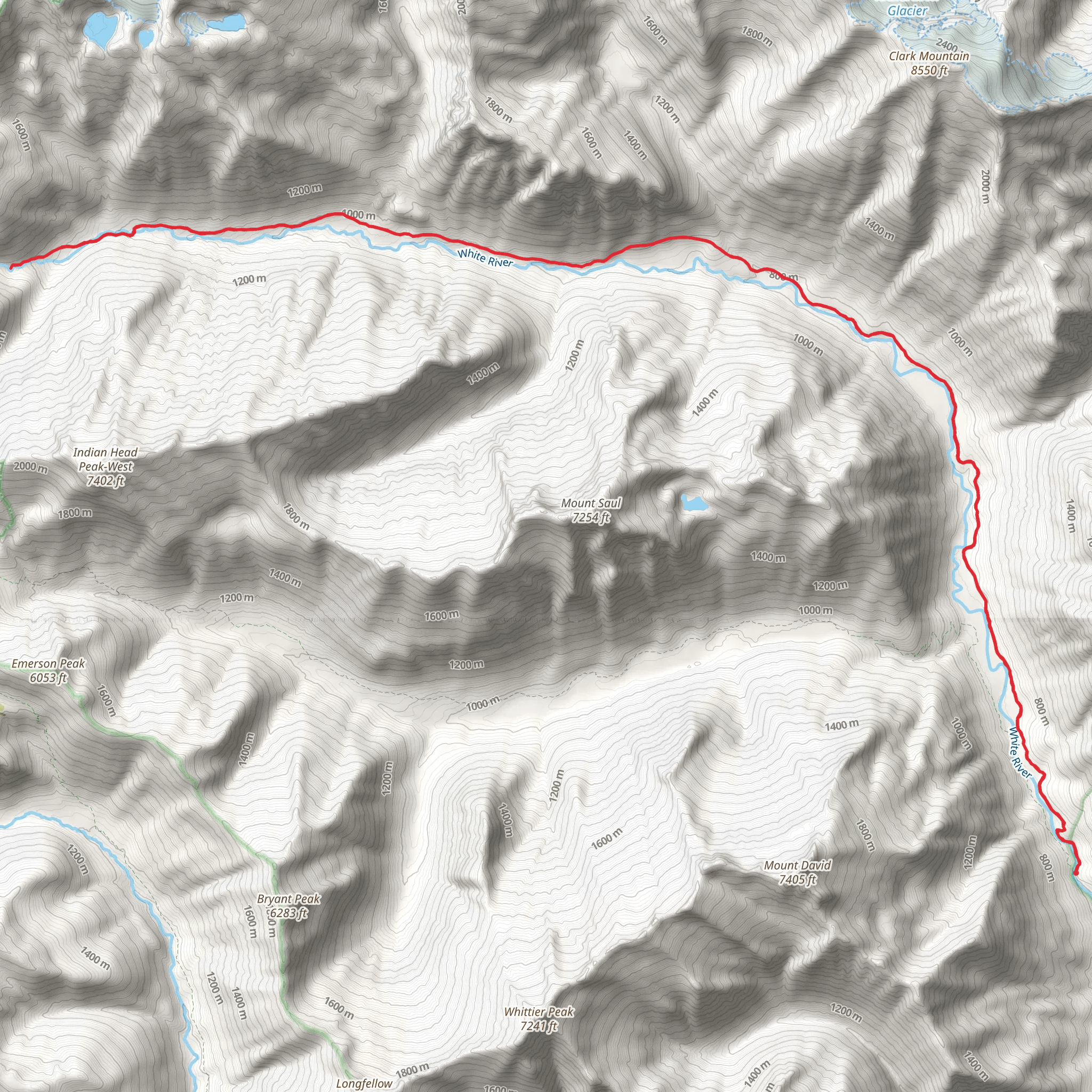 White River Trail mobile static map