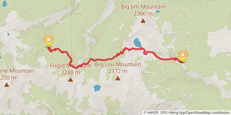Icicle Ridge Trail stage 4 Map