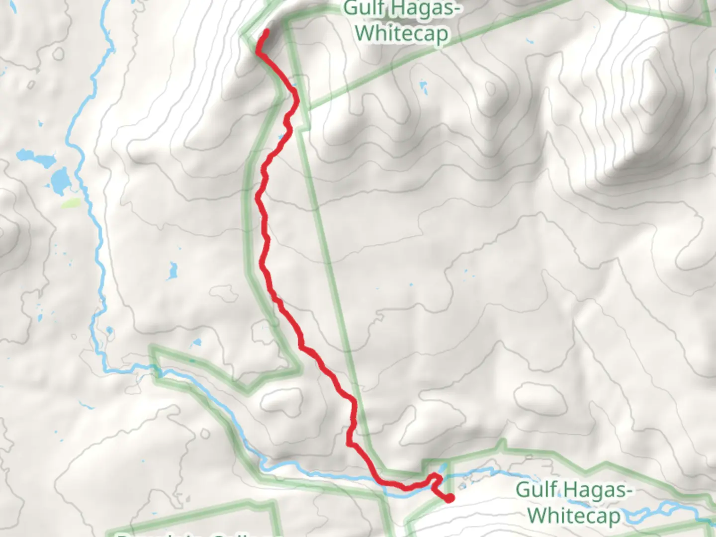 An image depicting the trail Gulf Hagas Mountain via Appalachian Trail and its surrounding area.
