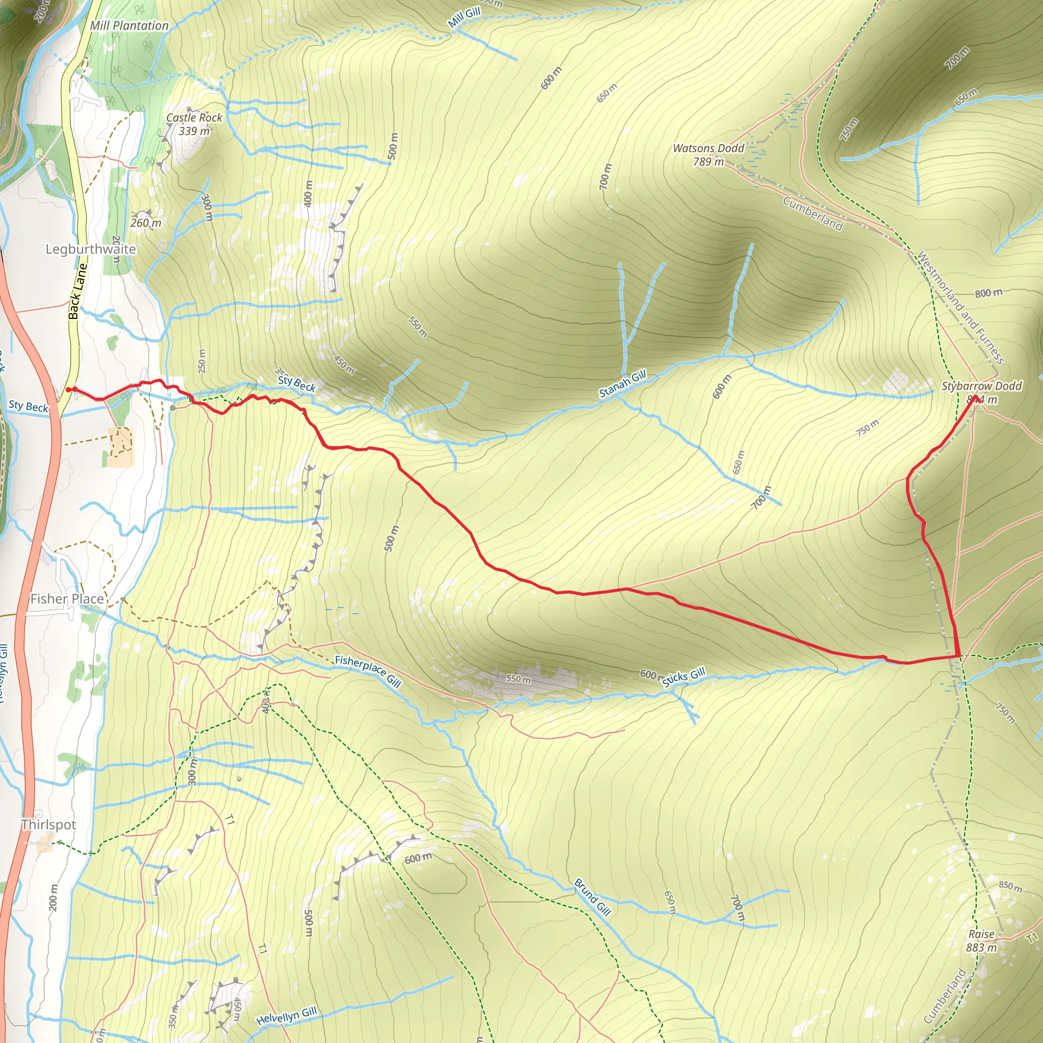 Stybarrow Dodd mobile static map