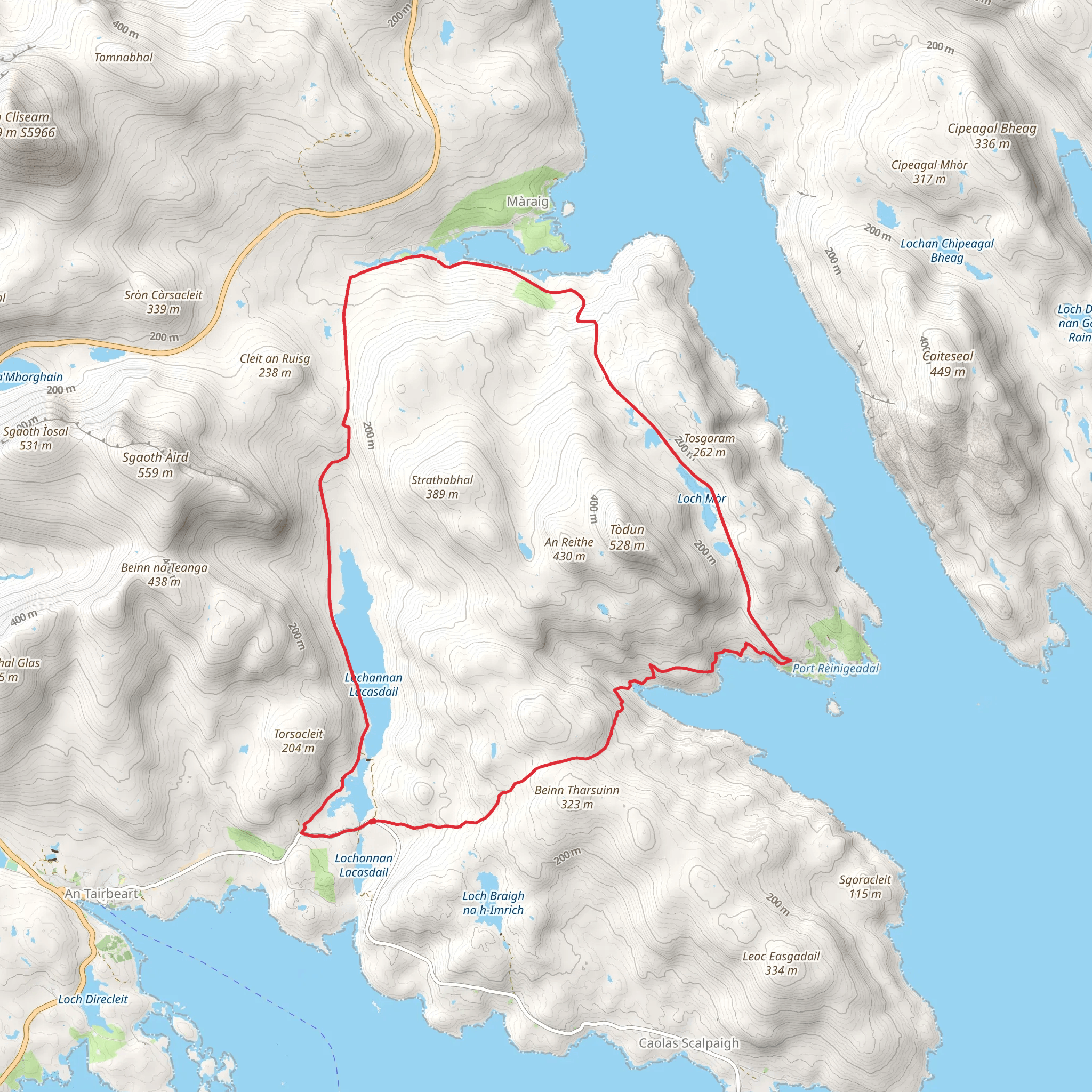 Urgha Beag Circular near Tarbert - Harris mobile static map