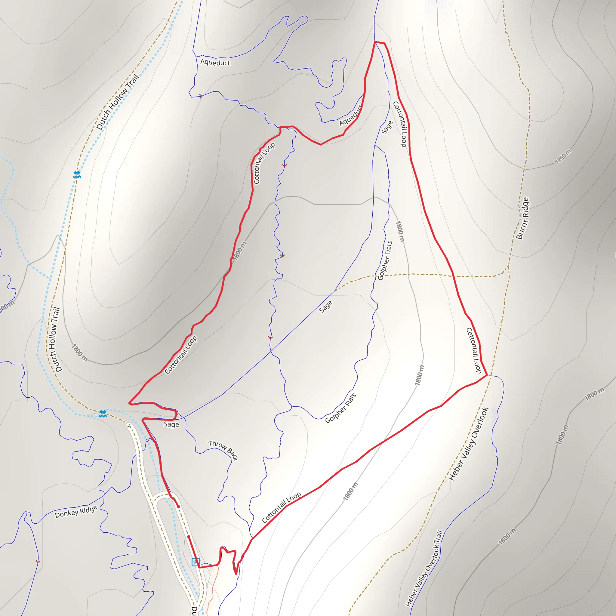 Cottontail Loop mobile static map