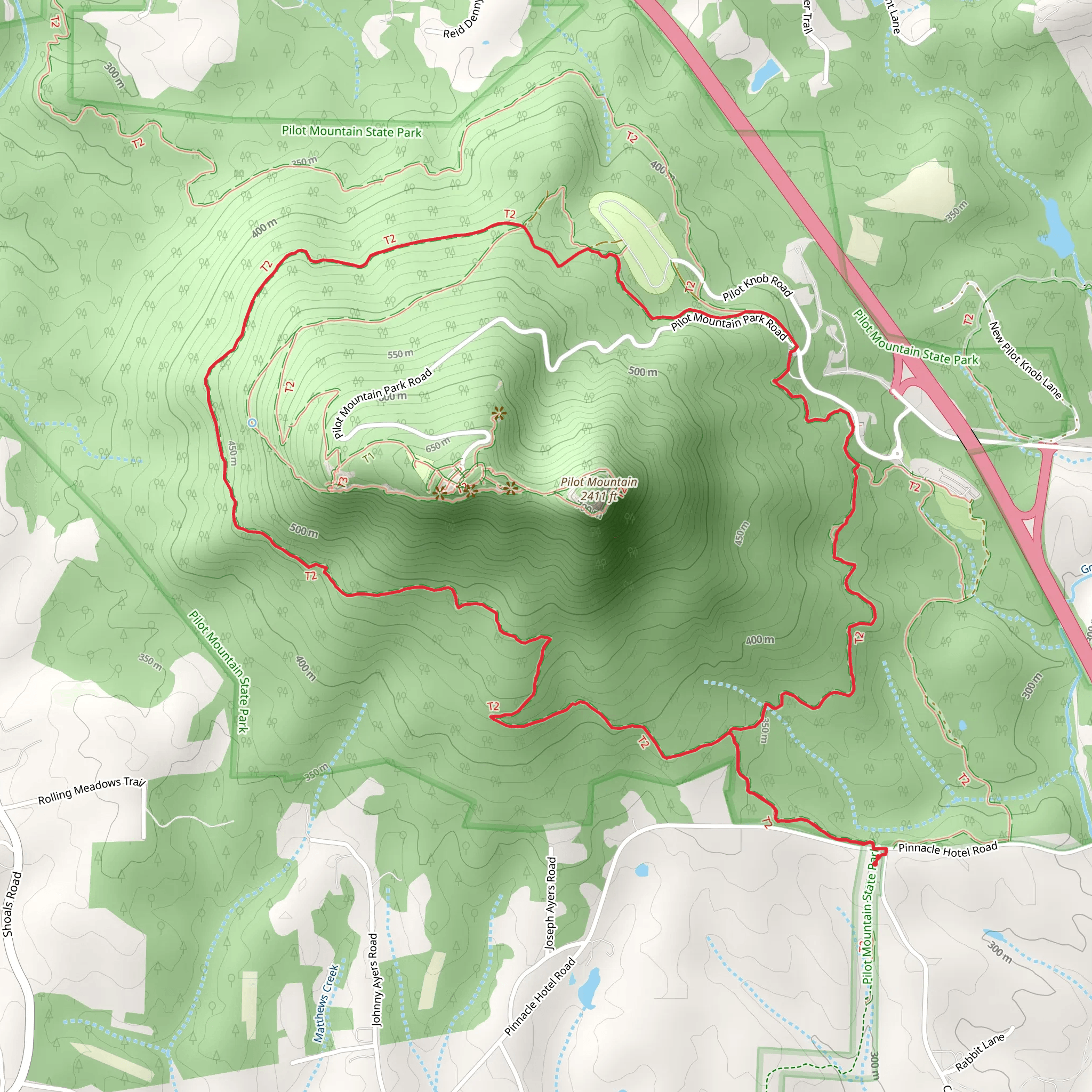 Mountain and Grindstone Loop Trail mobile static map