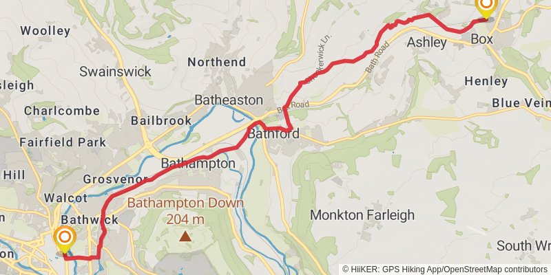 Cross Cotswold Pathway - Macmillan way section stage 8 Map