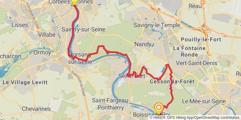 GR 2 - Sentier de la Seine stage 17 Map