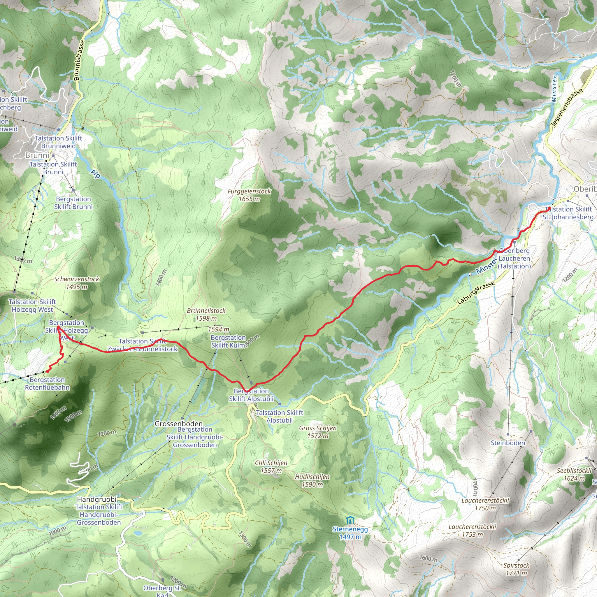 Wander Wunder Schwyz mobile static map