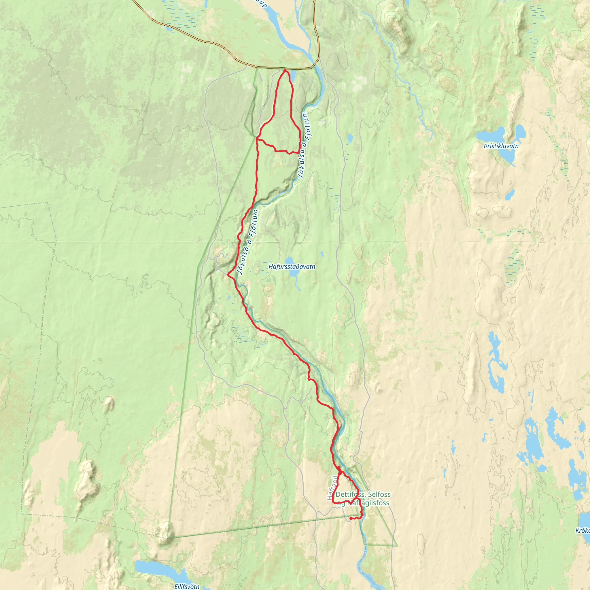The Jökulsárhlaup mobile static map