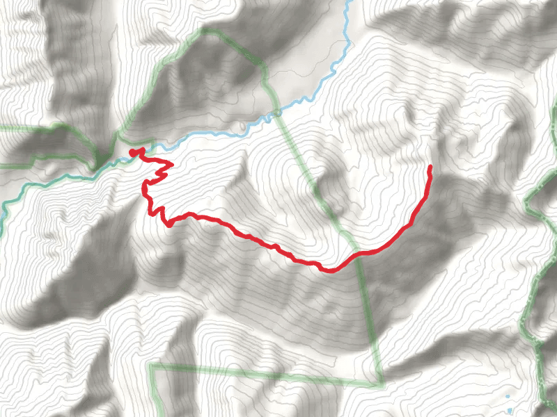 Benchmark Mountain Trail via West Cady Ridge Trail mobile static map