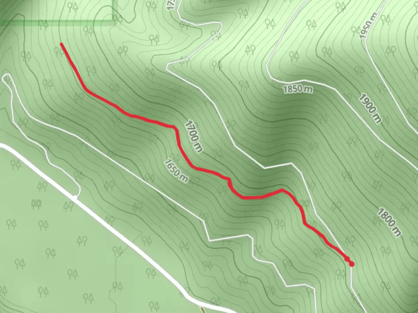 An image depicting the trail Hughes Creek Trail and its surrounding area.