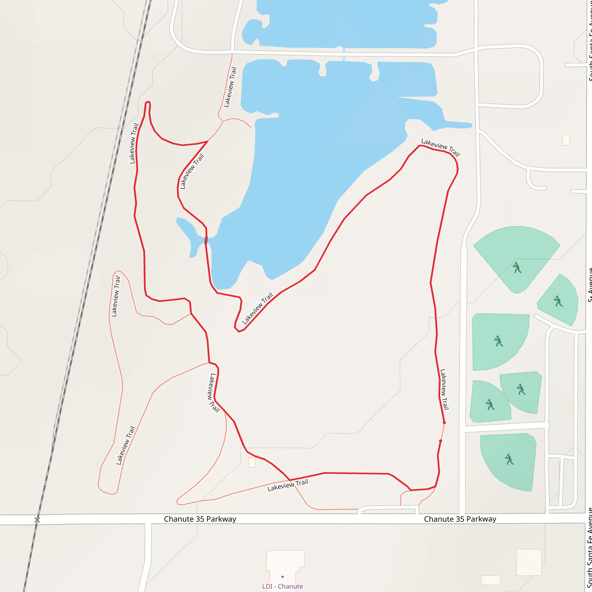 Lakeview Loop Trail mobile static map