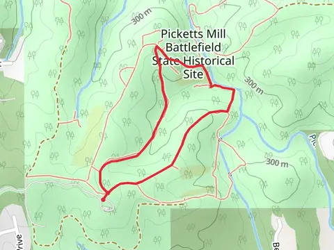 Picketts Mill Battlefield - Red, White and Blue Trail