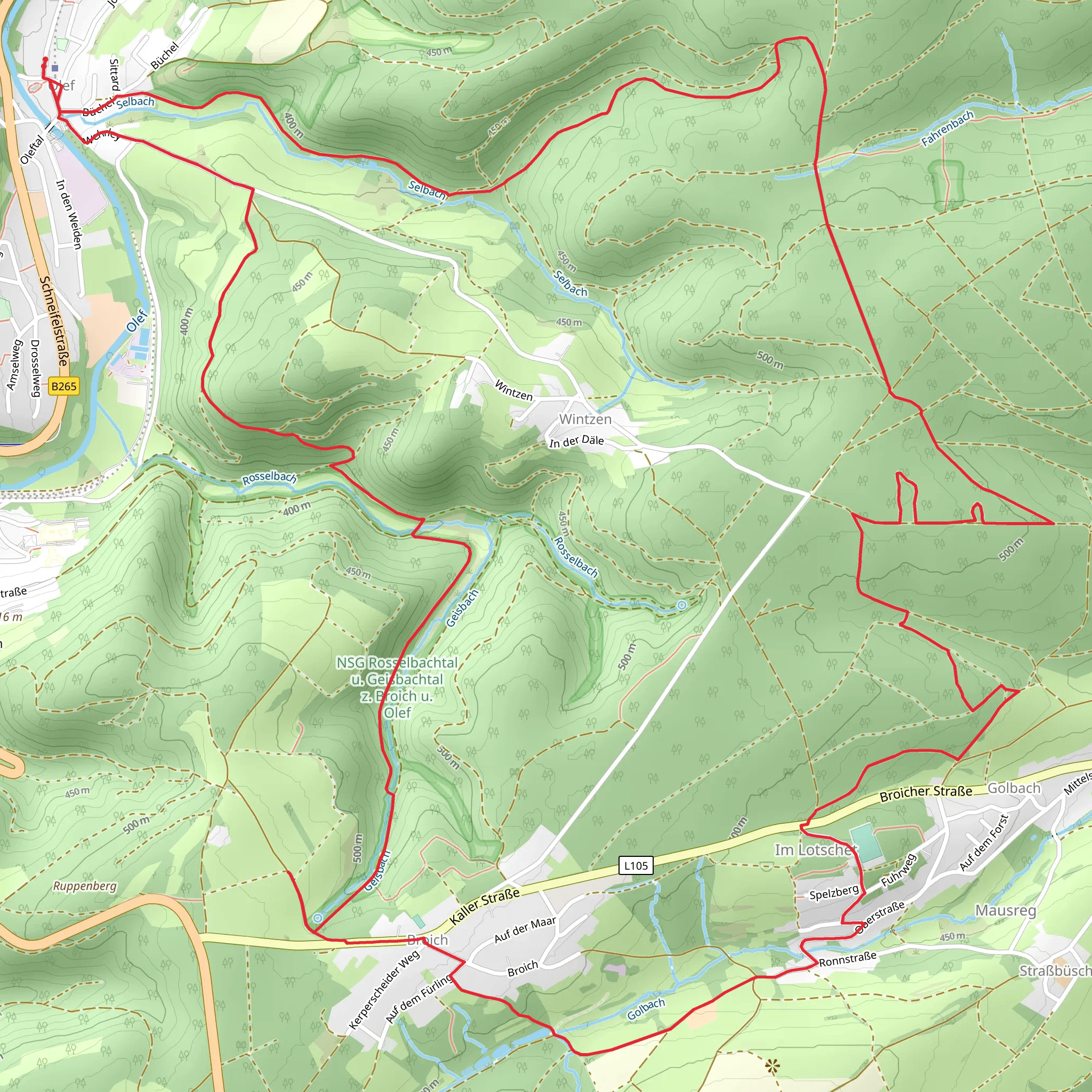 Wichelsberg and Broich via Eifelsteig mobile static map