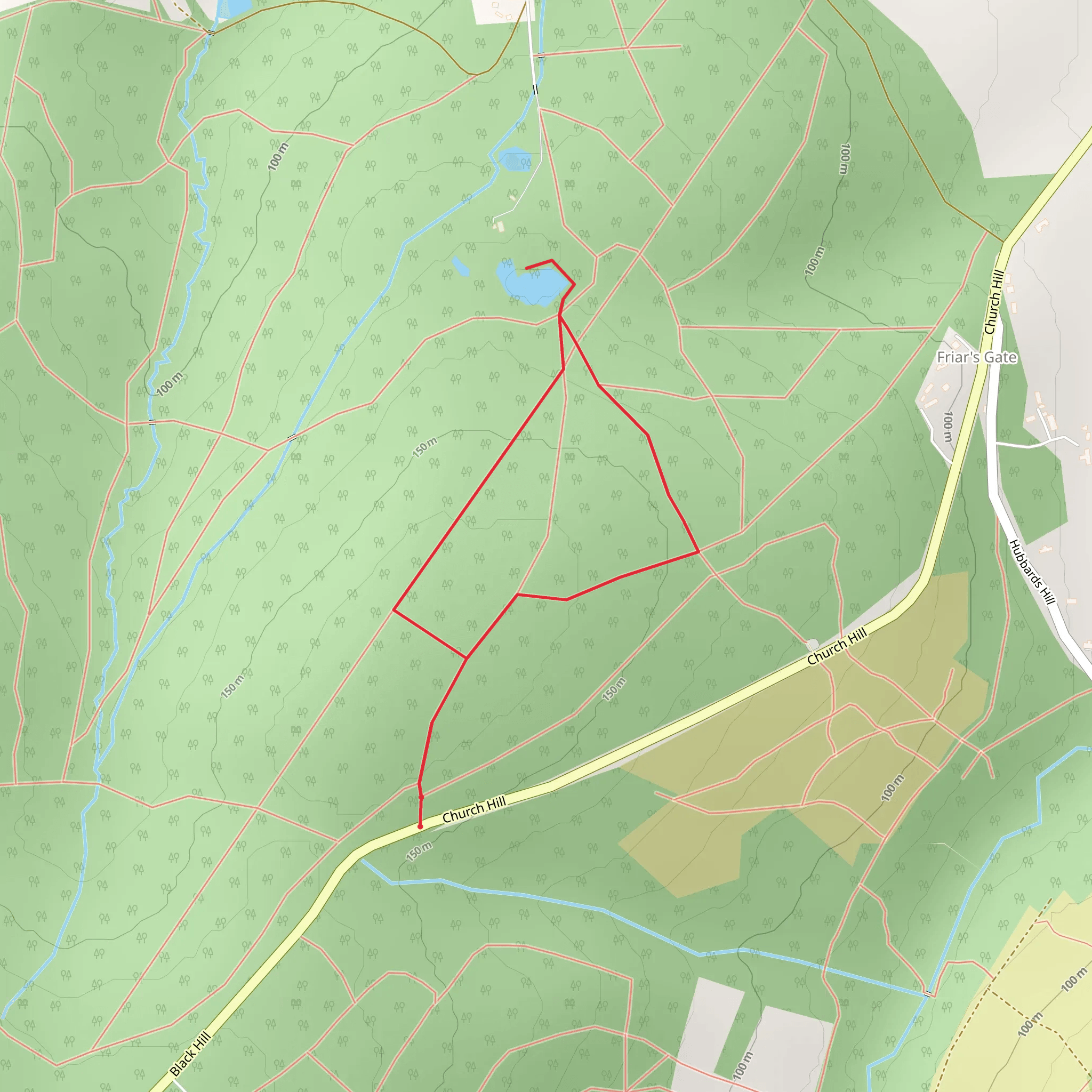 Five Hundred Acre Wood Pond Loop mobile static map