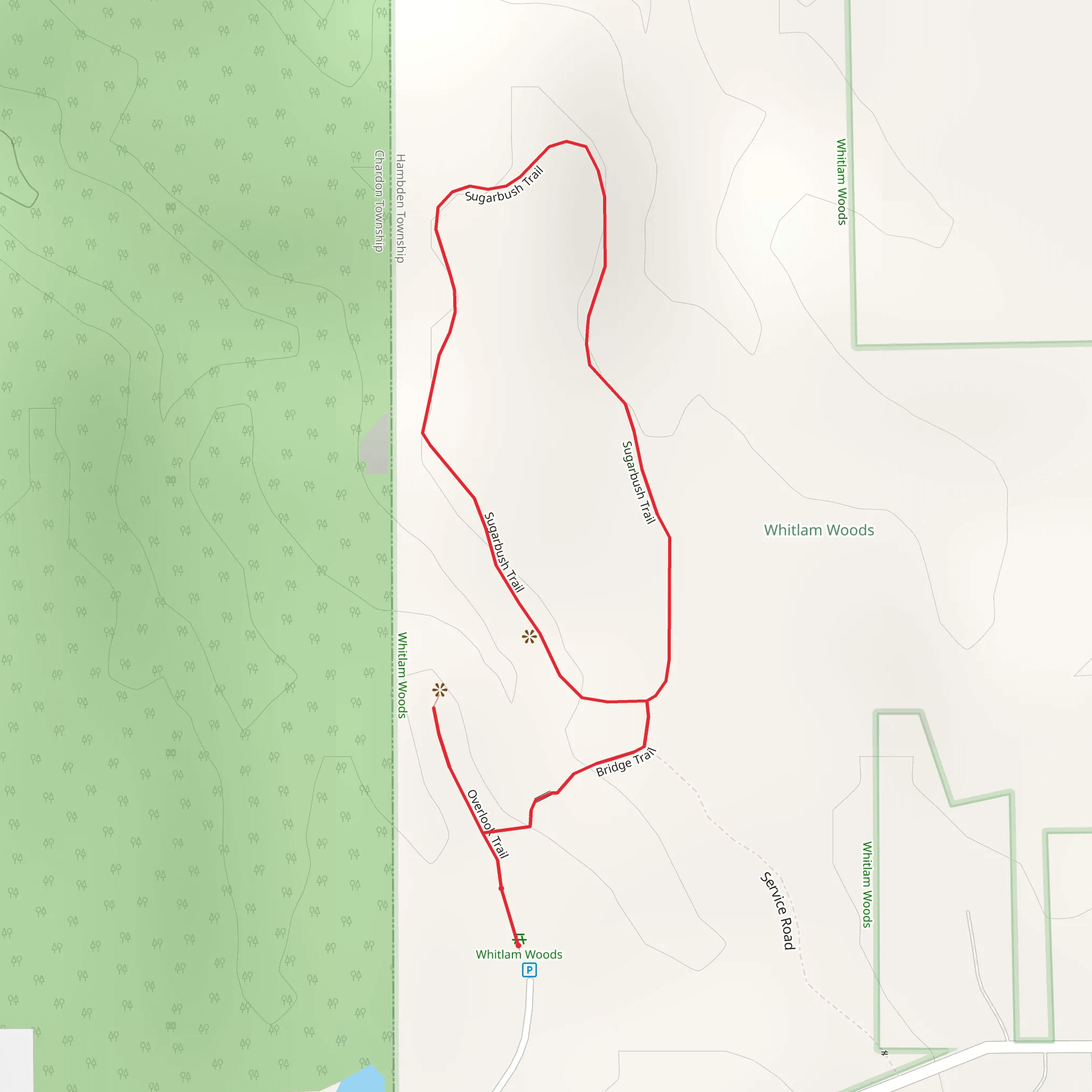 Sugarbush Loop Trail mobile static map