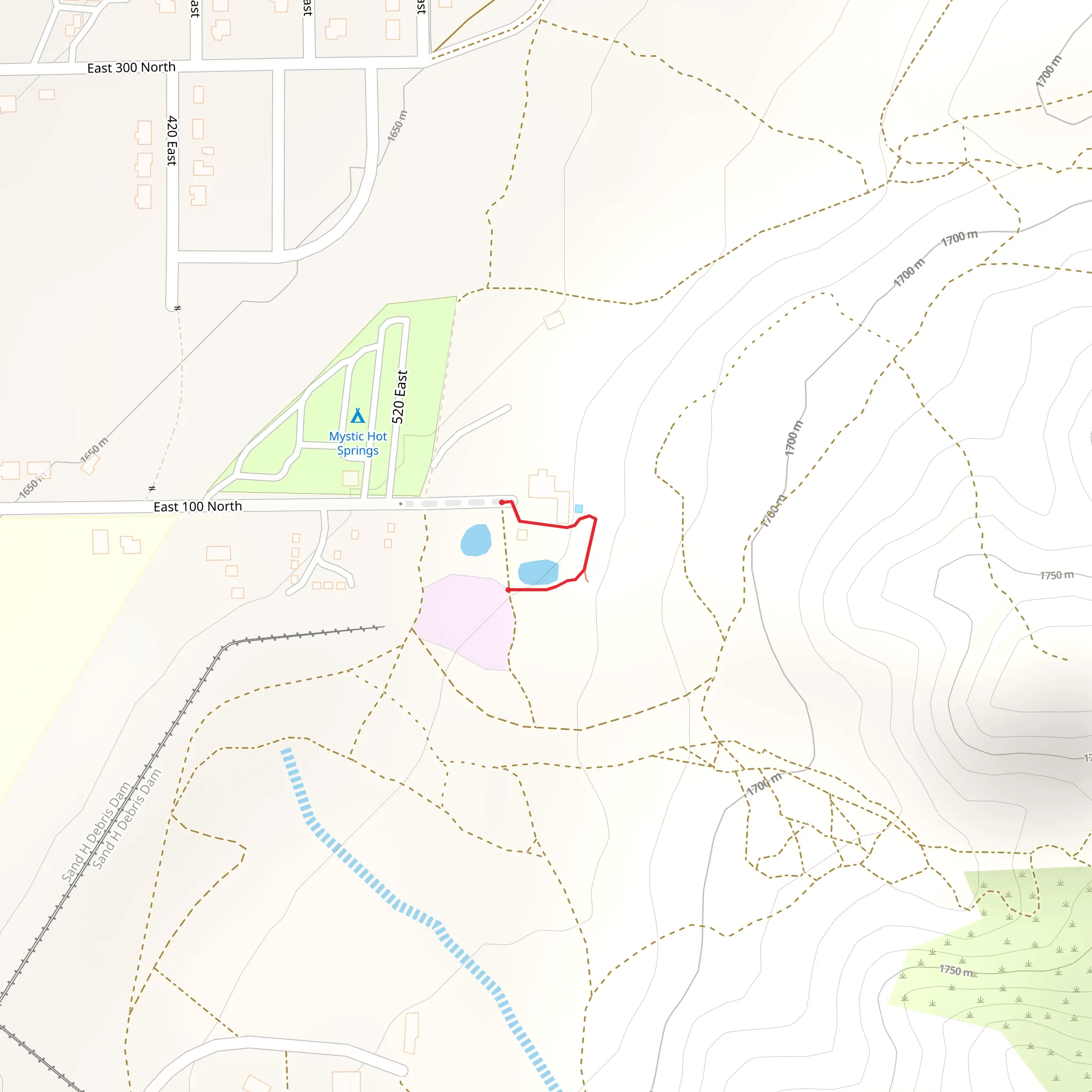 East 100 North Loop mobile static map
