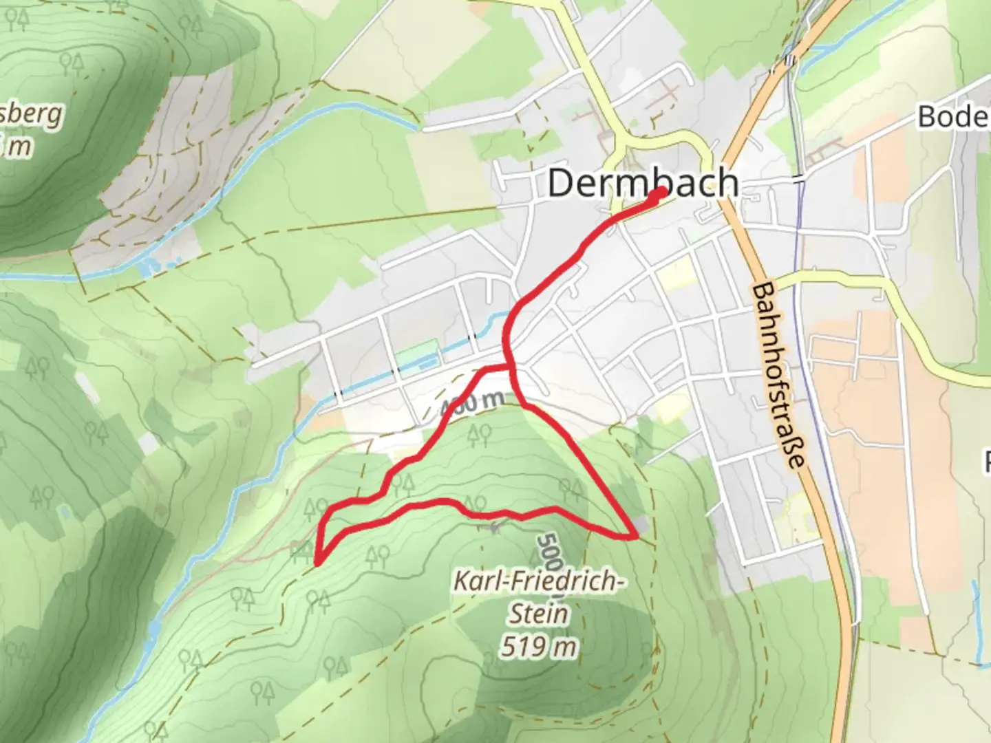 An image depicting the trail Fatima Kapelle Loop and its surrounding area.