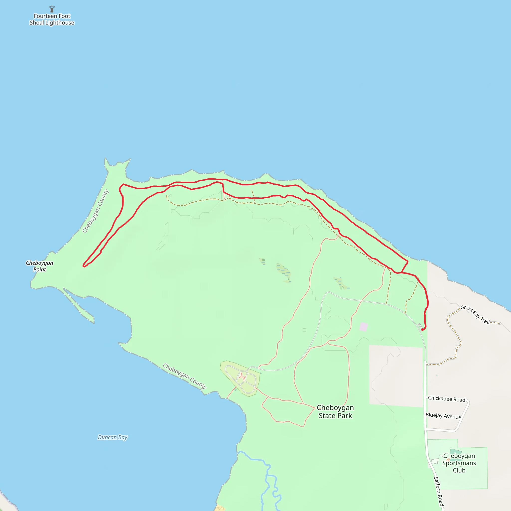 Green and Blue Loop Trail mobile static map