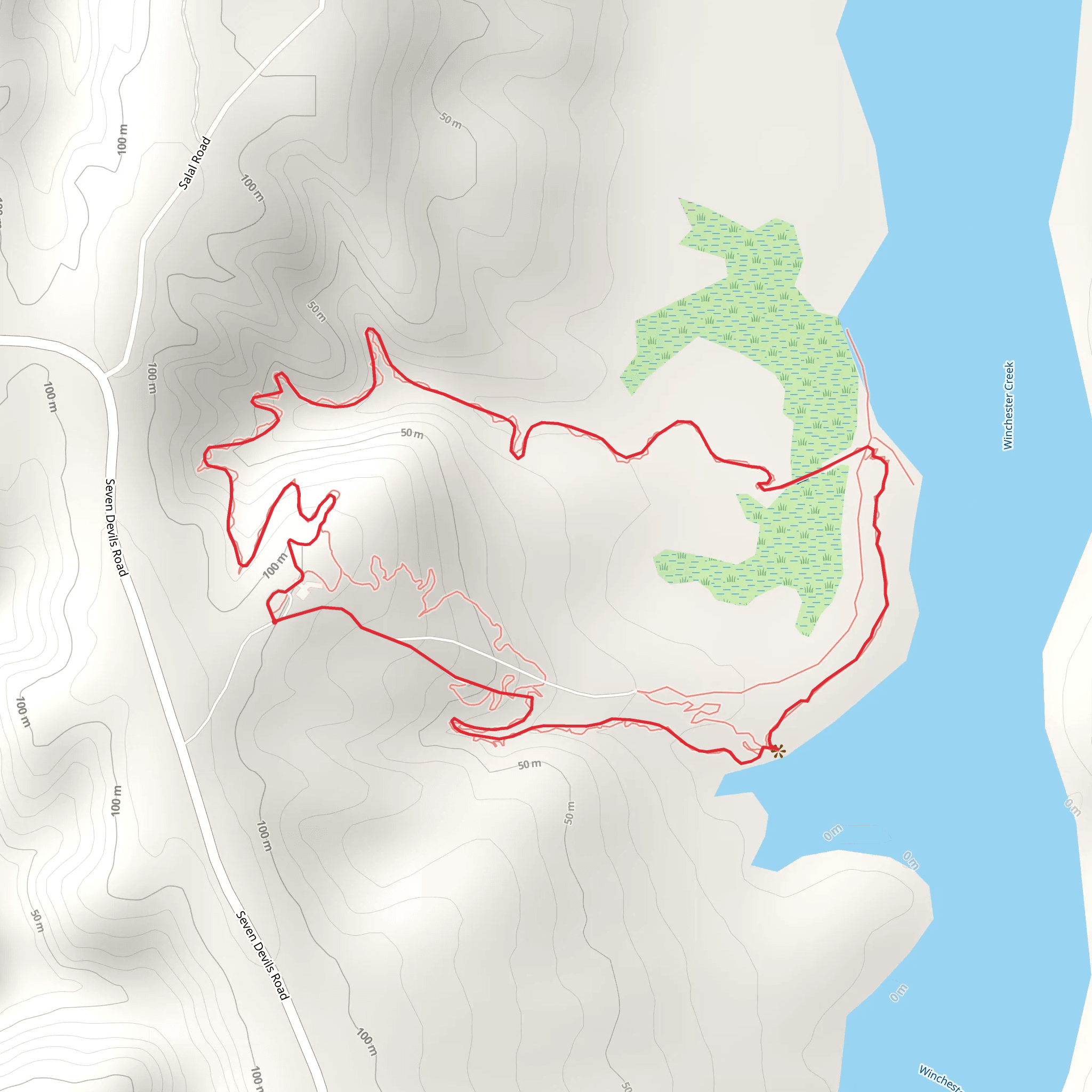 Winchester Creek Loop mobile static map
