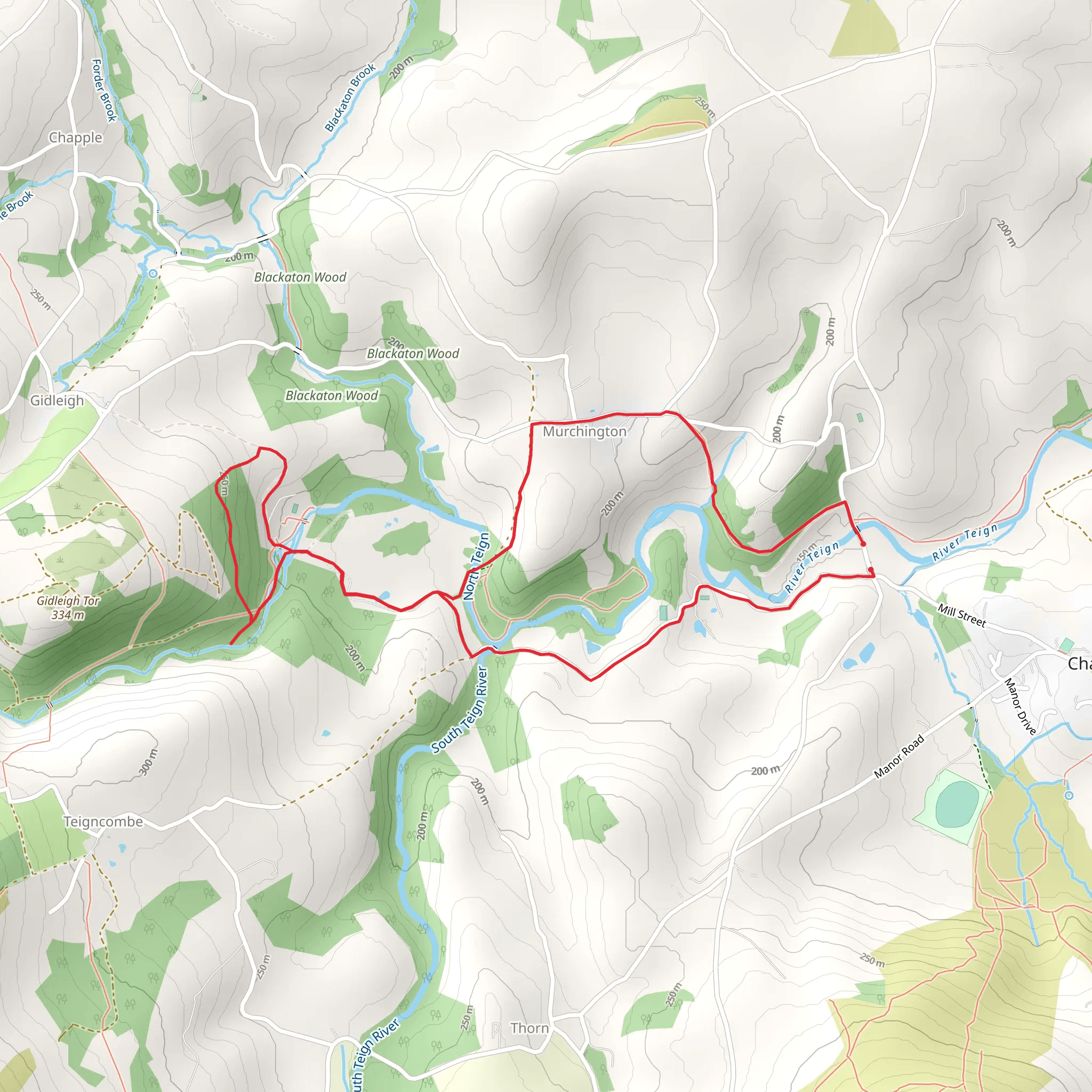 Holystreer Manor and Gidleigh Park mobile static map