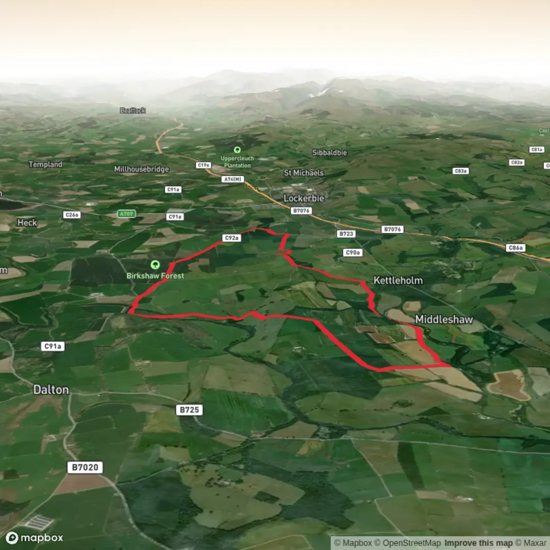 An image depicting the trail Kettleholm Circular and its surrounding area.