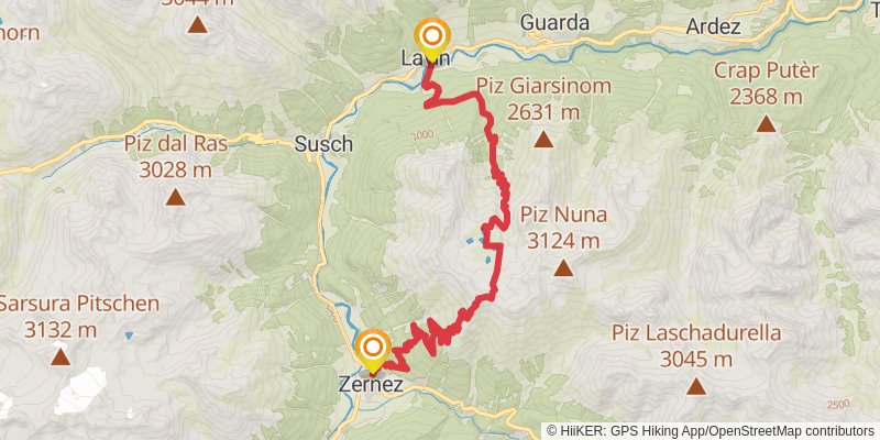 Camino Müstair-Geneva via Interlaken alt 3 Map