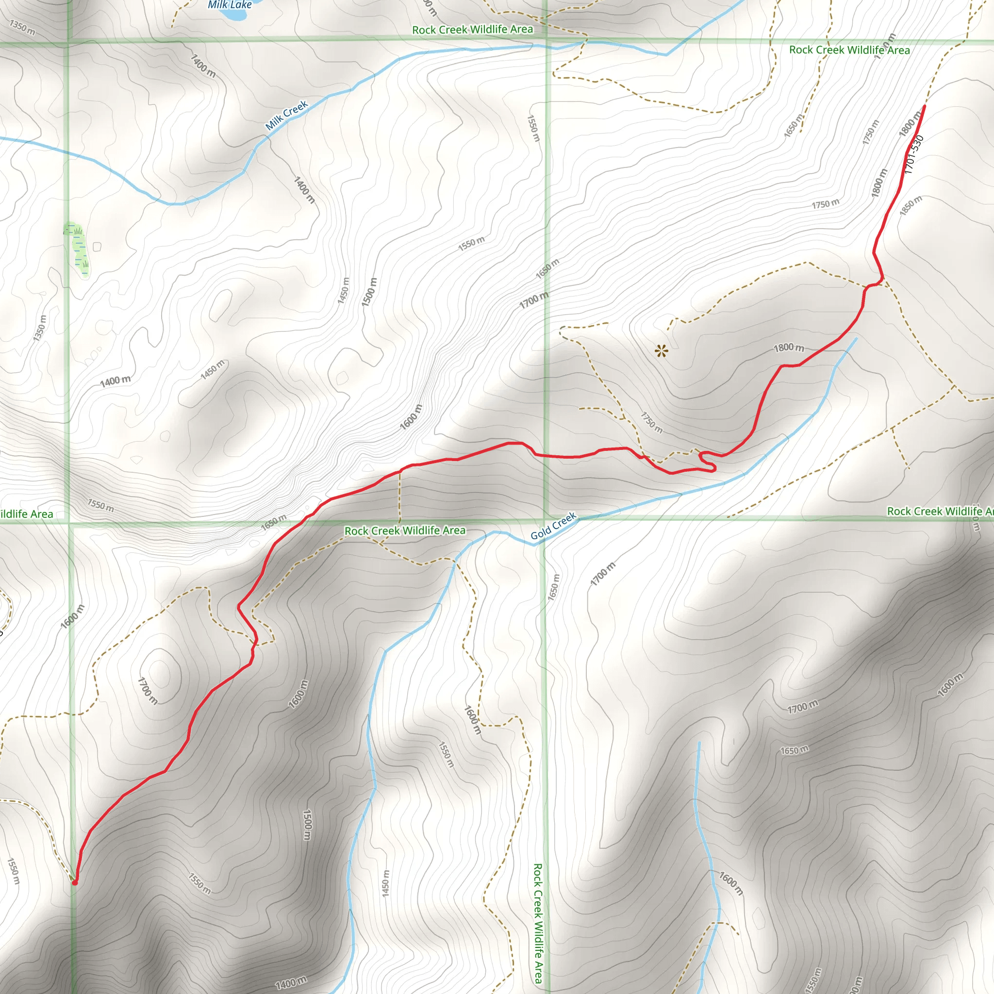 Walk to Moon Rocks mobile static map