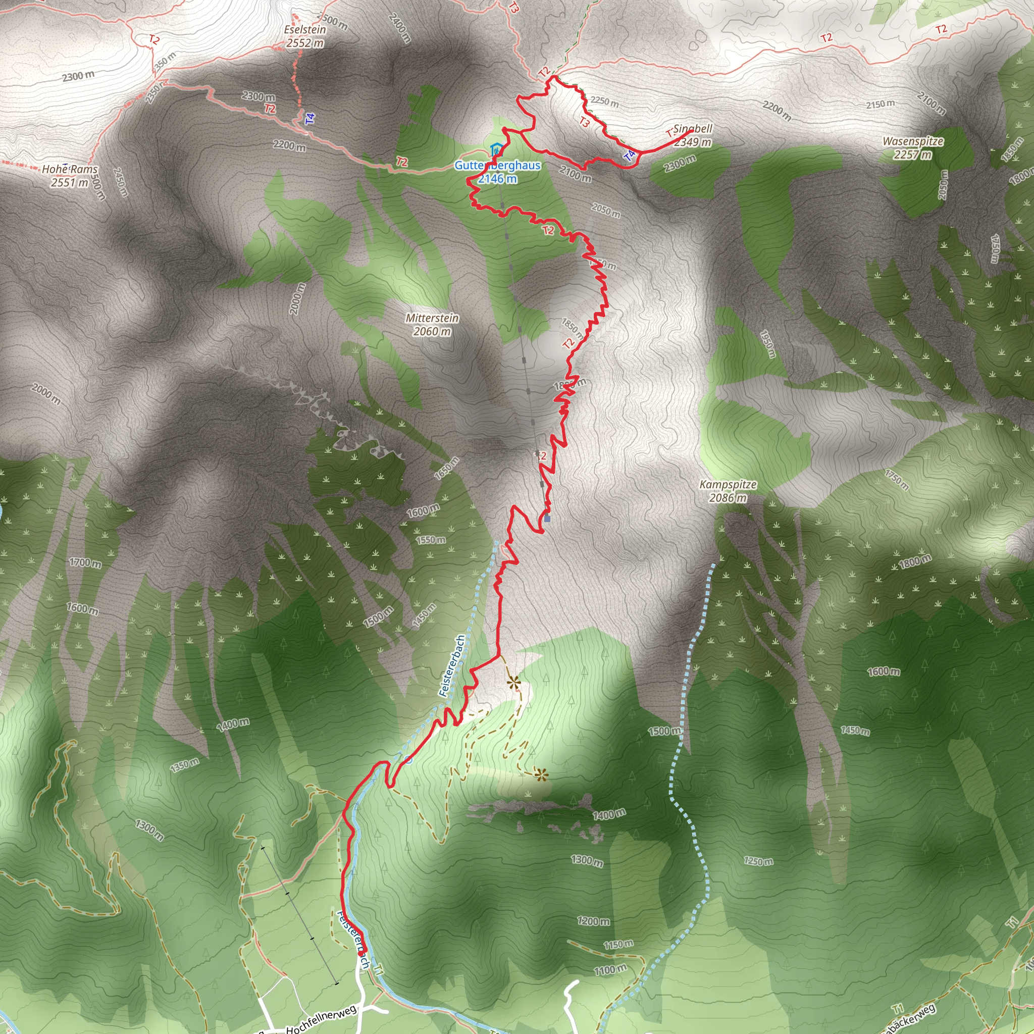 Sinabell Peak mobile static map