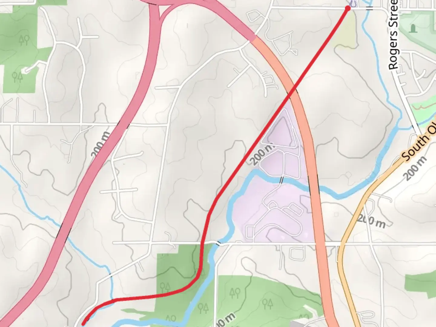 An image depicting the trail Limestone Greenway - Clear Creek and its surrounding area.