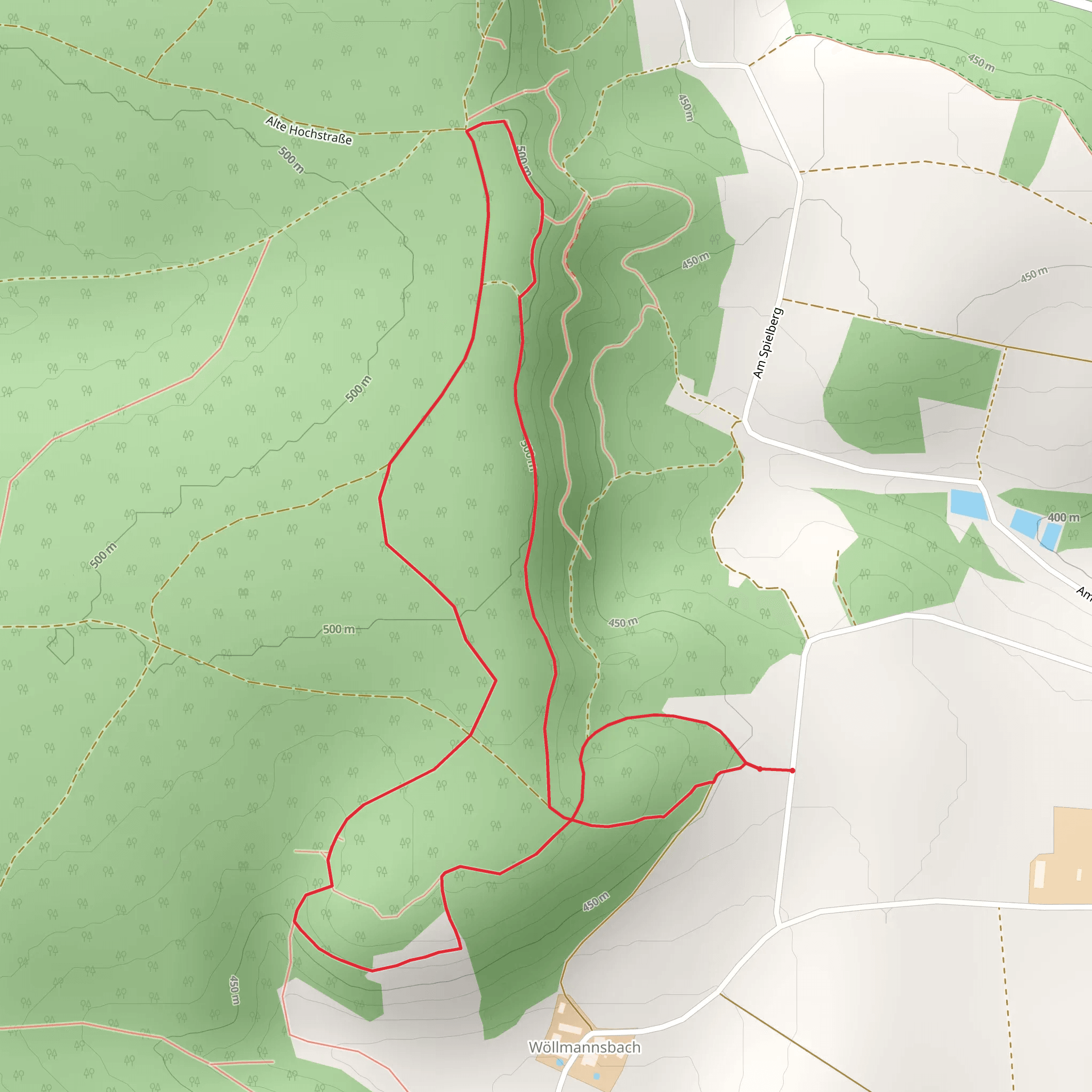 Wöllmannsbach Loop via Schwandorfer Panoramaweg mobile static map