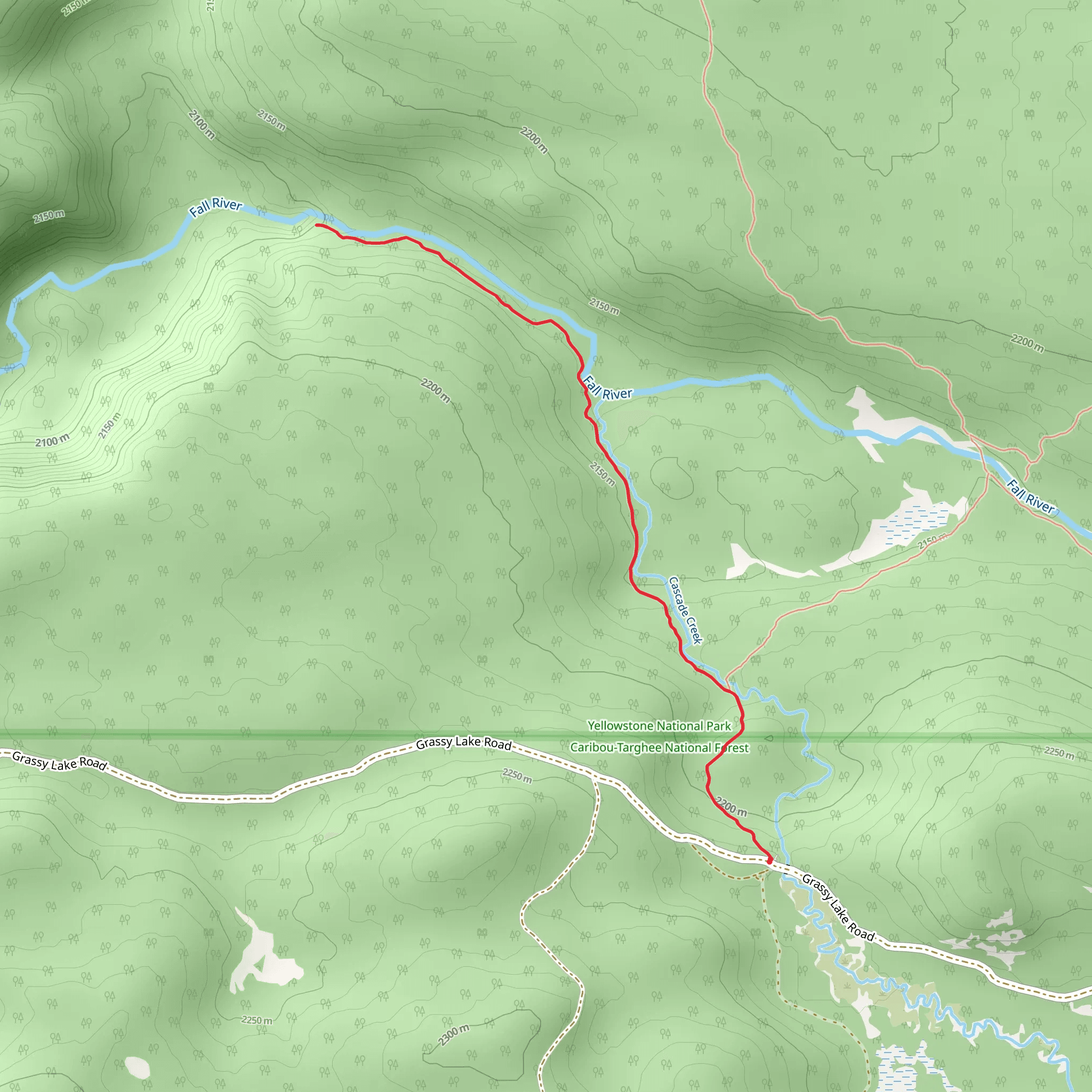 Terraced Falls Trail mobile static map