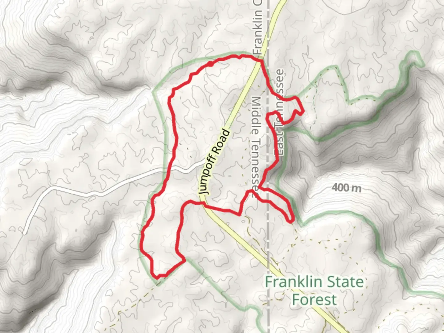 An image depicting the trail Hiking Trail and Fern Loop and its surrounding area.