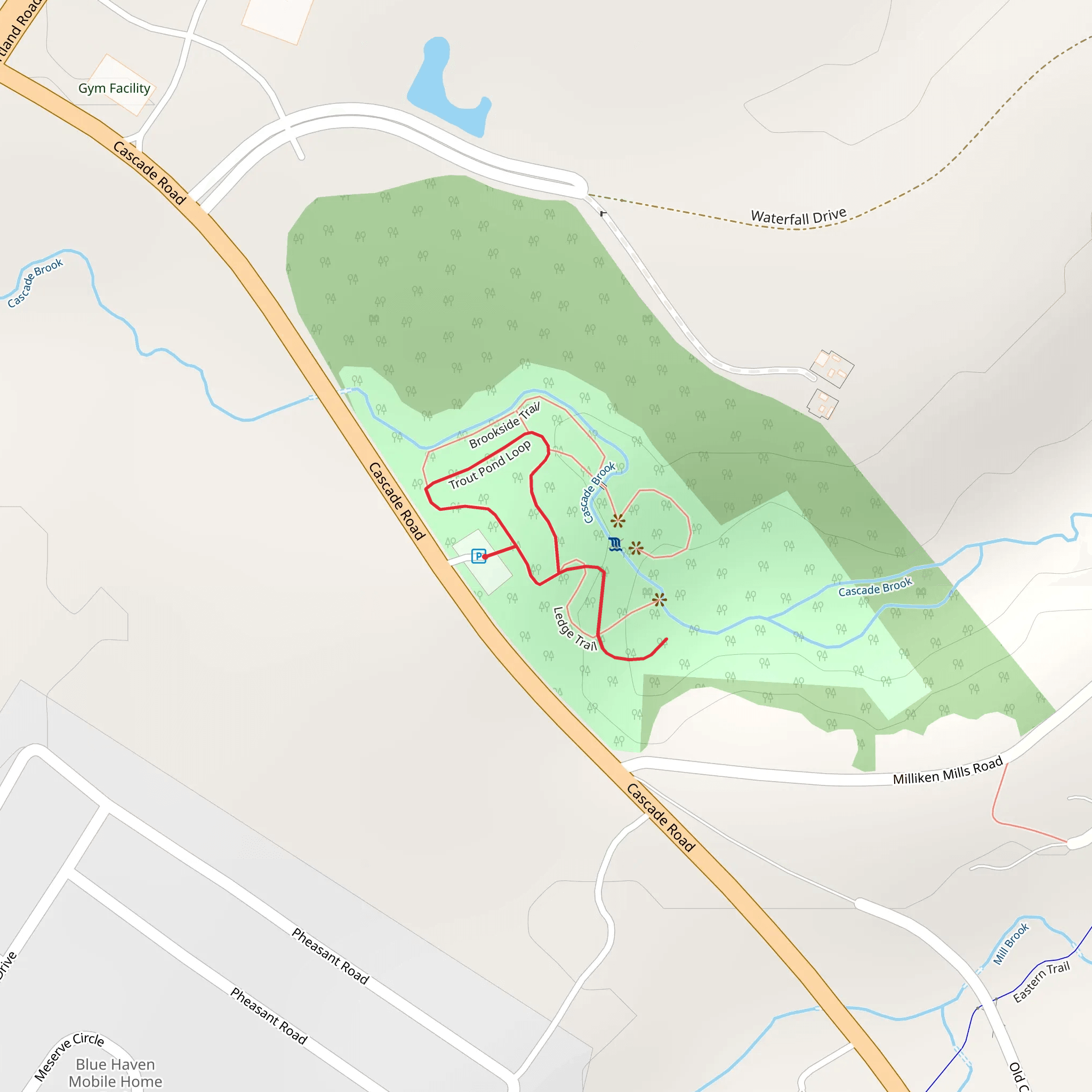 Cascade Falls Preserve Loop mobile static map