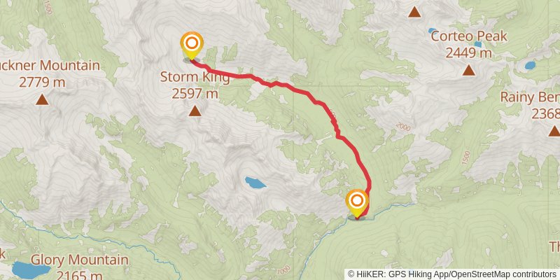 Southern North Cascades Loop spur 1 Map