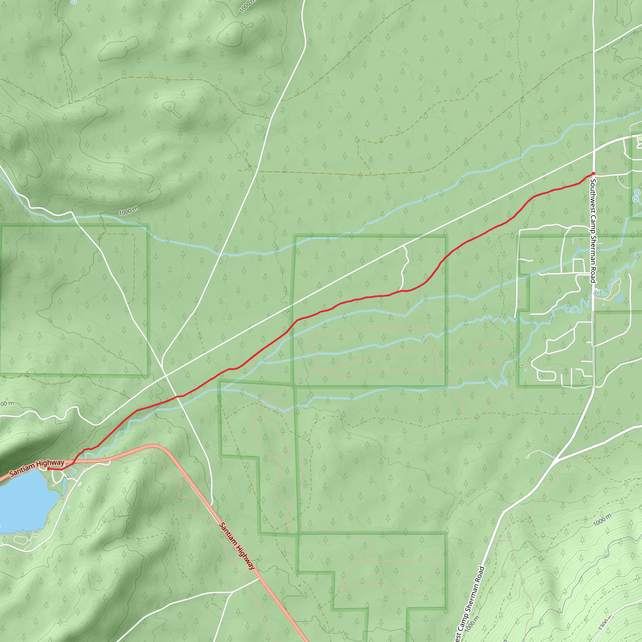 Lake Creek Trail mobile static map