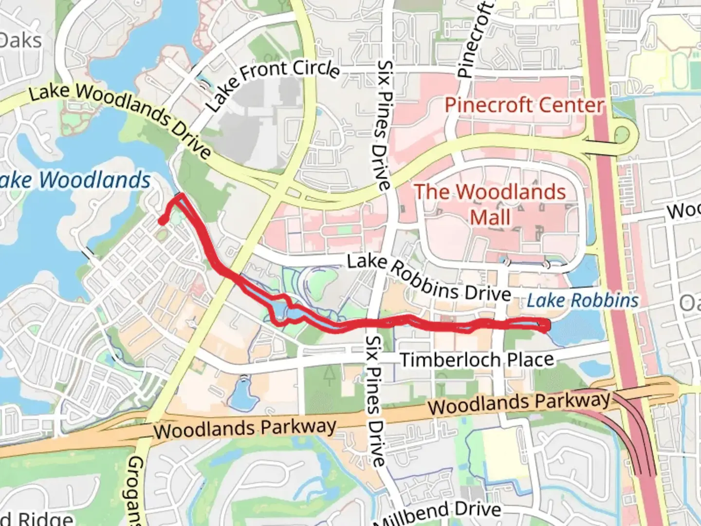An image depicting the trail Lake Robbins Loop from Ellipse Park and its surrounding area.