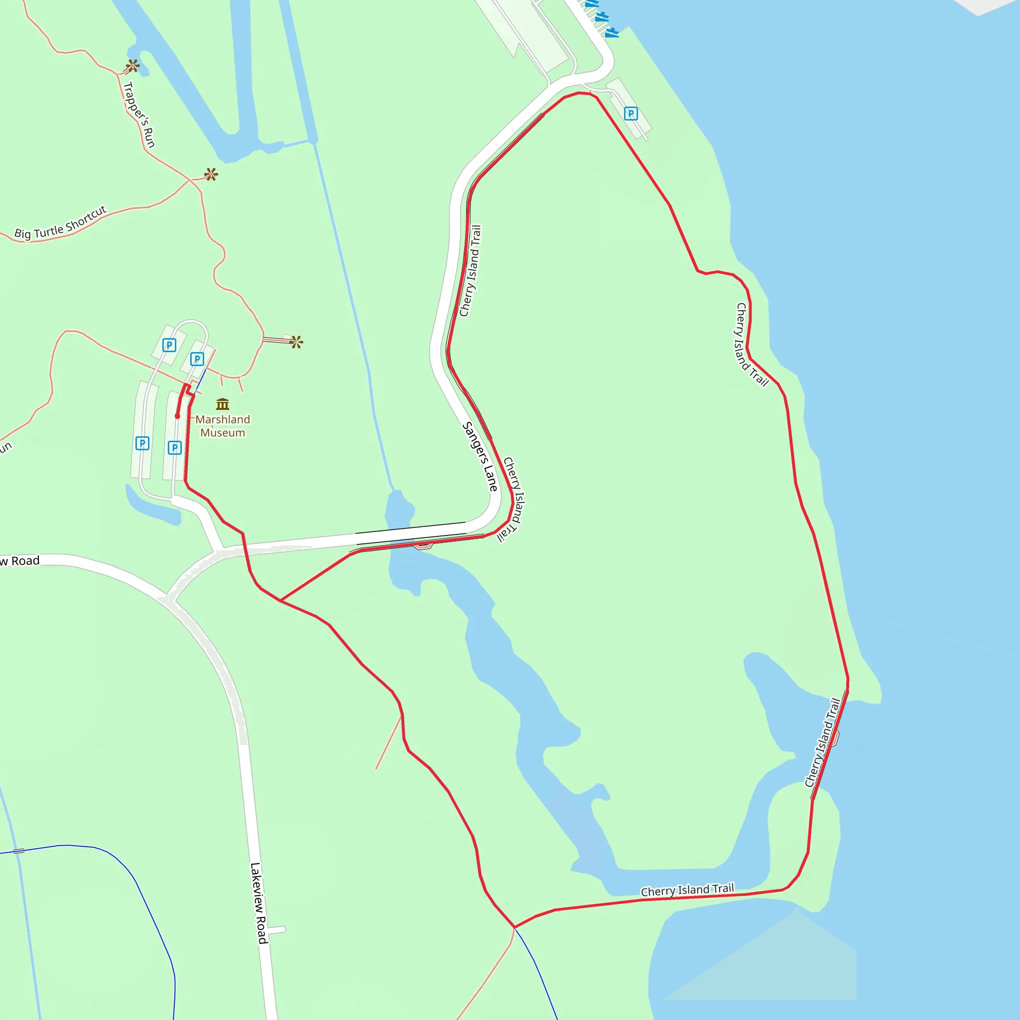 Cherry Island Loop mobile static map