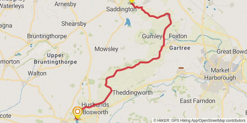 Leicester Line via Grand Union Canal Walk stage 2 Map
