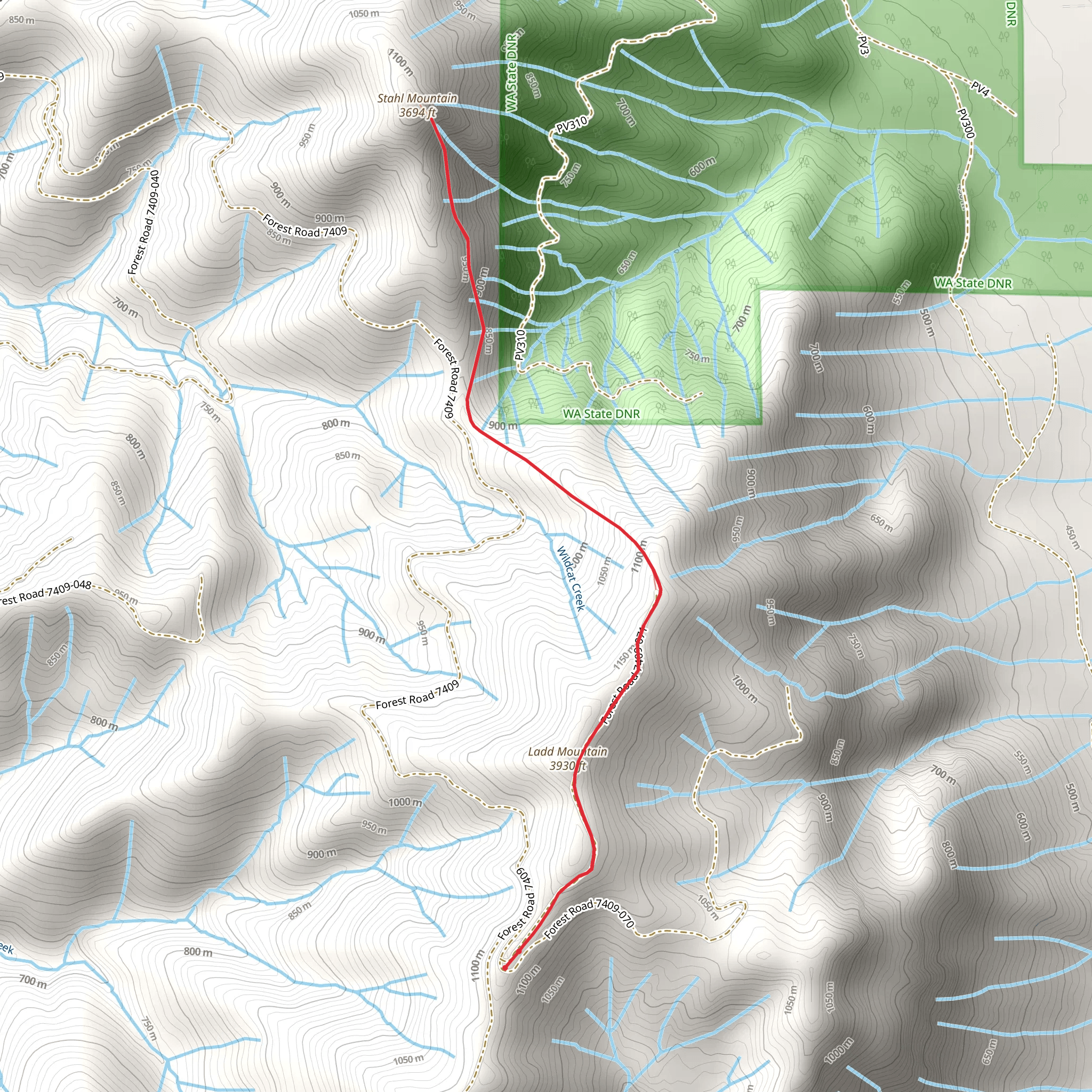 Stahl Mountain Trail mobile static map