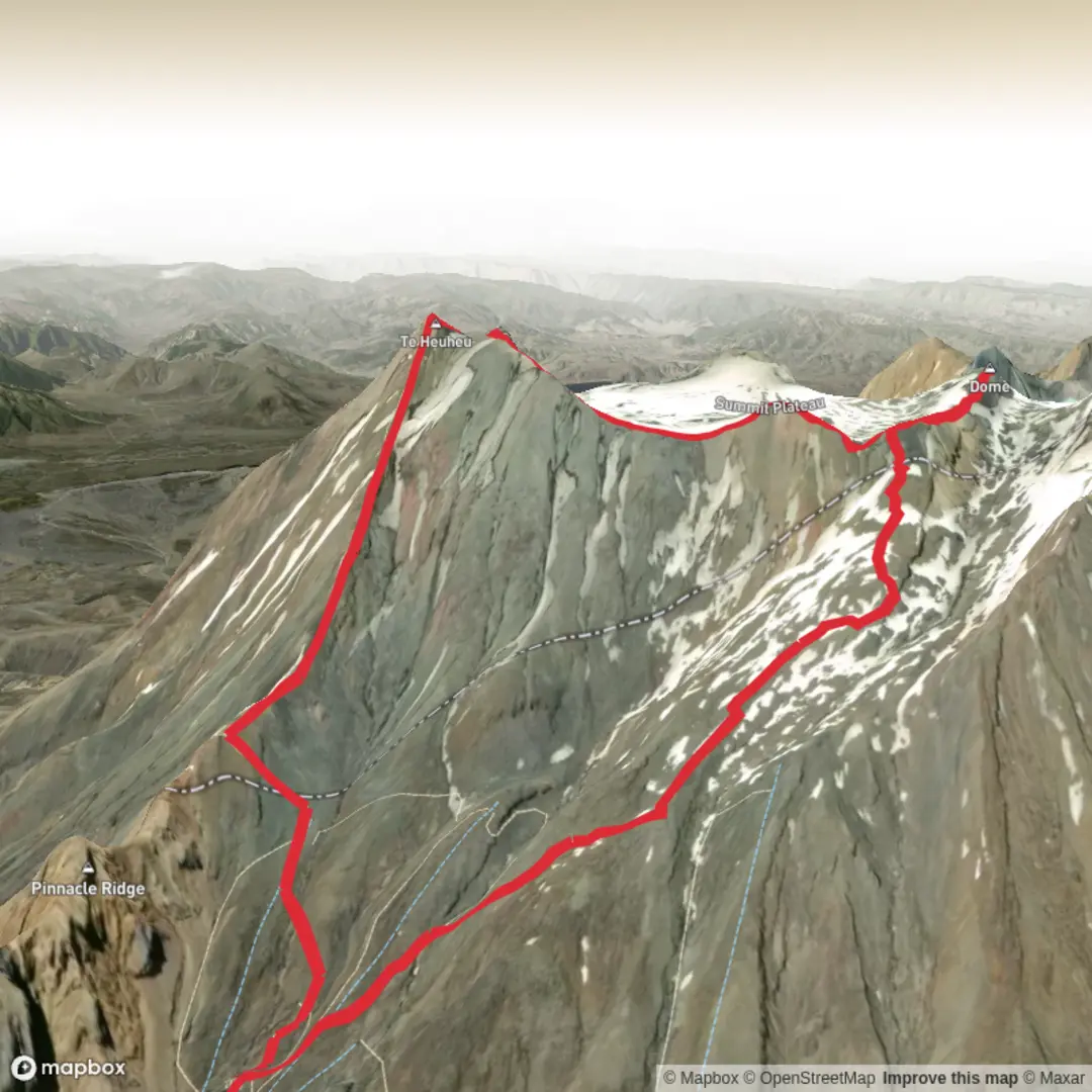 An image depicting the trail Ruapehu Crater and its surrounding area.