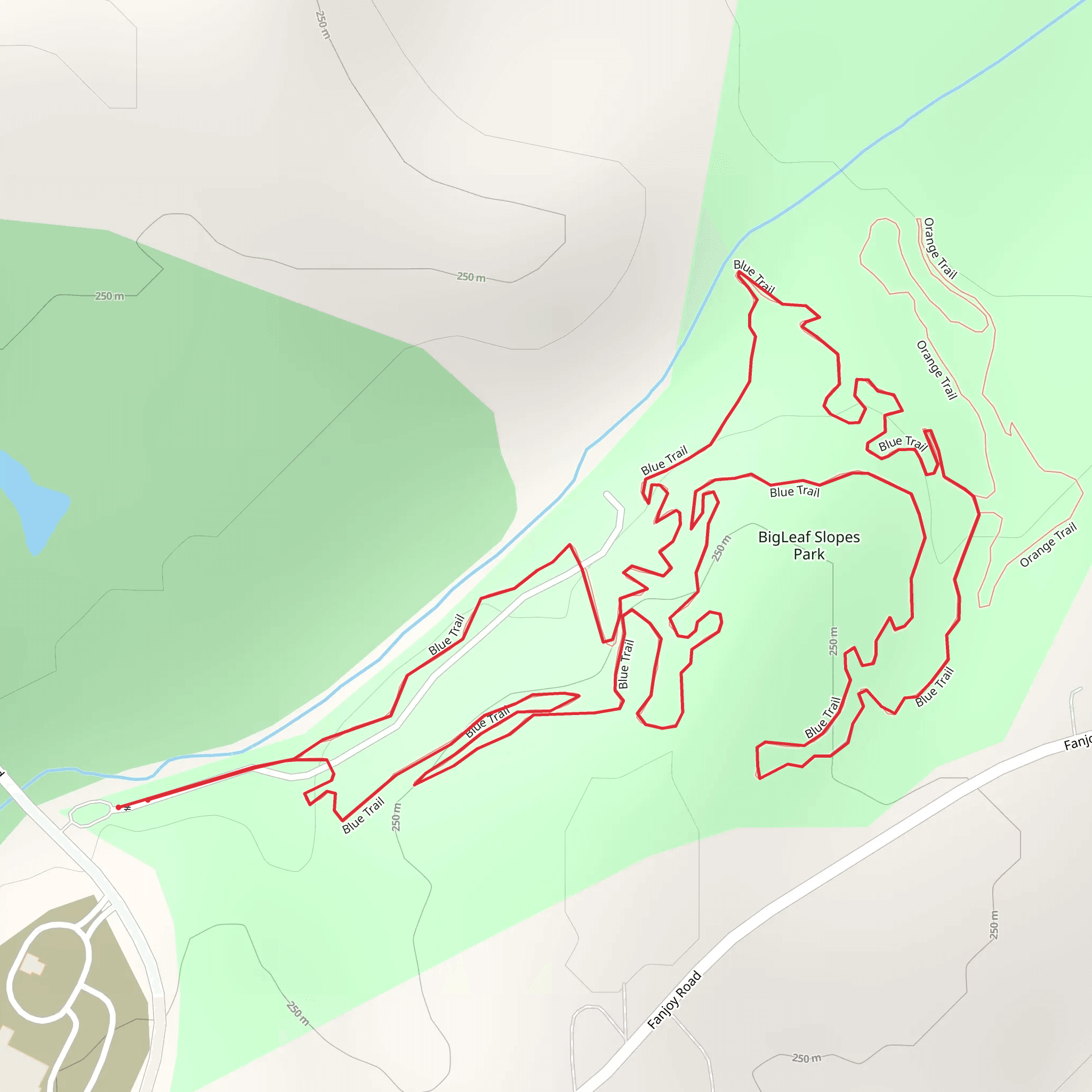 Blue Loop Trail mobile static map