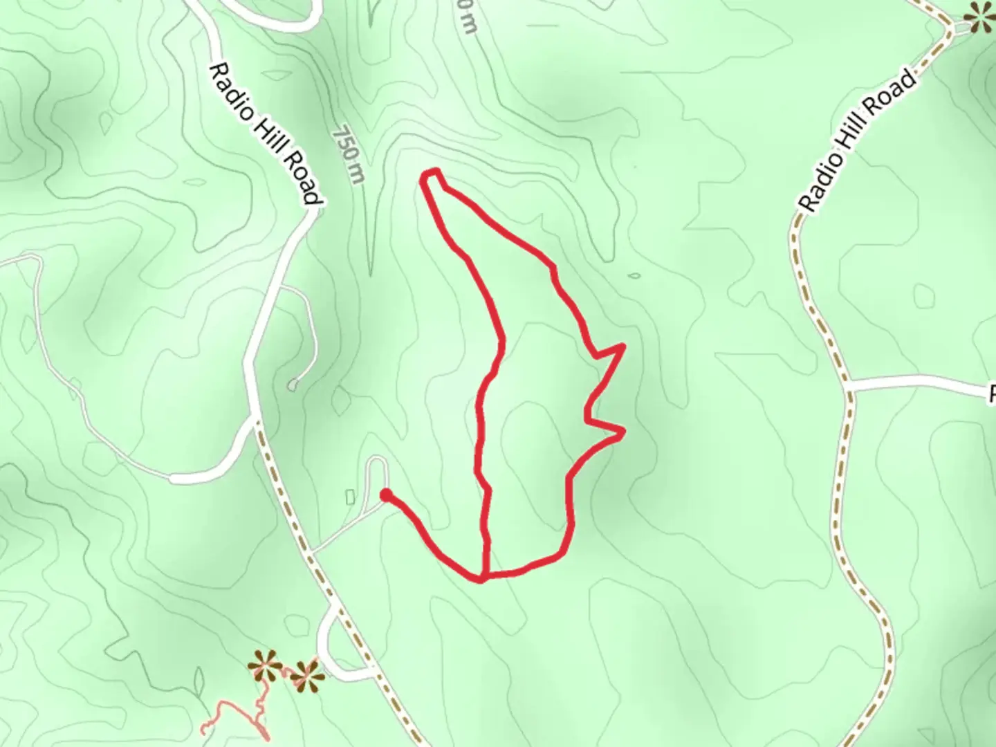 An image depicting the trail Ponderosa Loop Trail and its surrounding area.