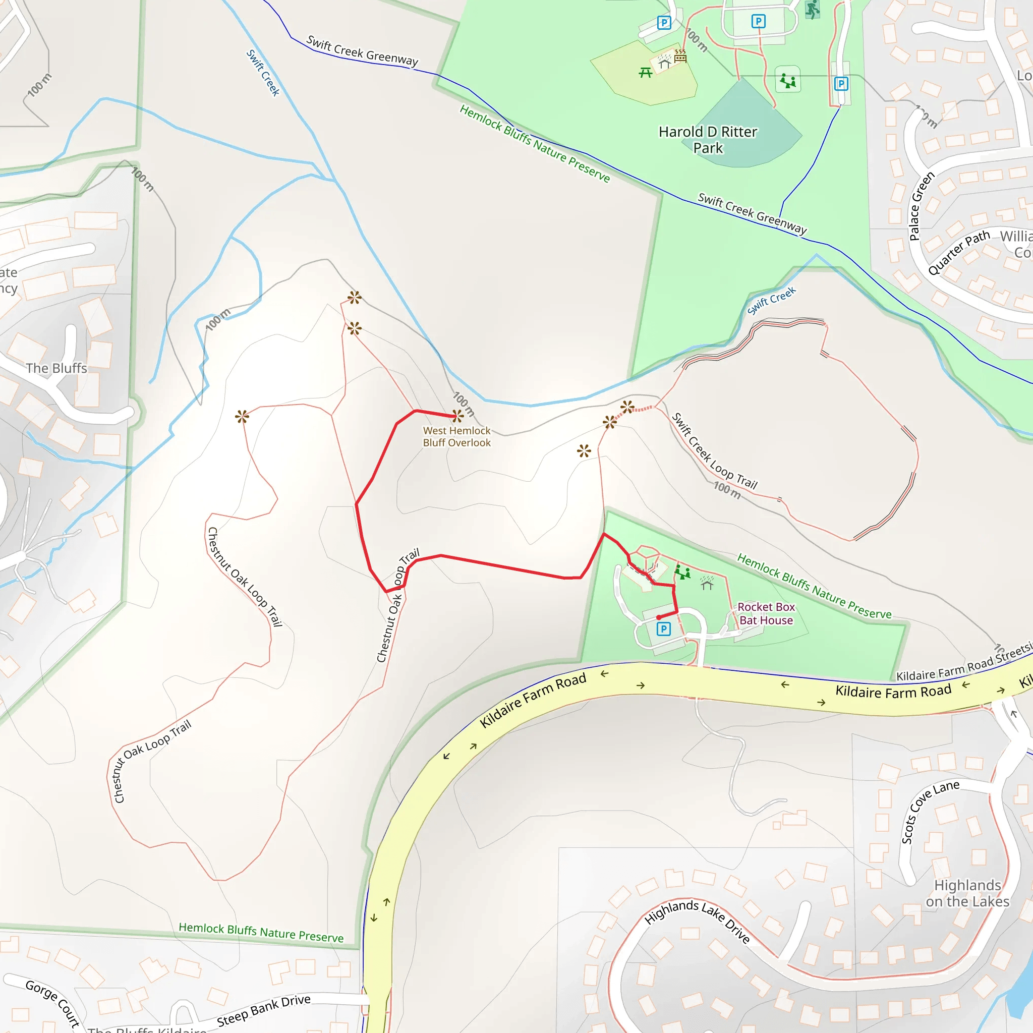 Chestnut Oak mobile static map