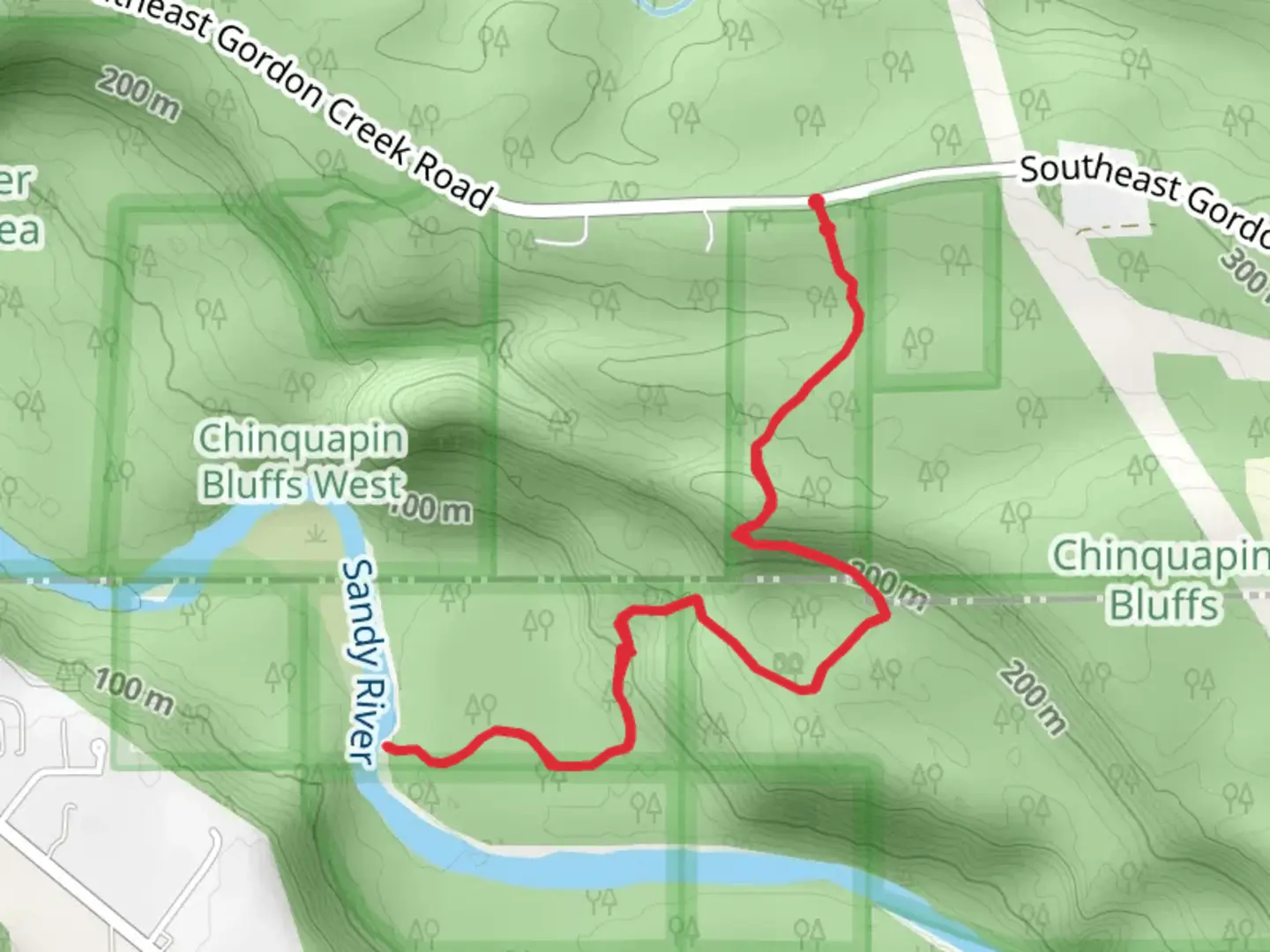An image depicting the trail Sandy River Trail and its surrounding area.